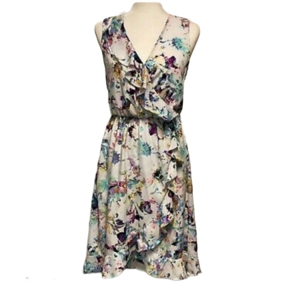 Apt. 9 Dresses & Skirts - APT 9 Floral Sleeveless Ruffle Dress Size XS